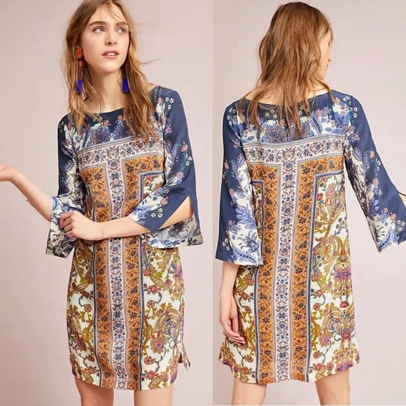 NWT Anthropologie Maeve Silk Barcelona Tunic Dress- Size 16